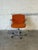 Mid-Century Modern Duba Orange Upholstered Swivel Desk Office Chair Danish Mid-Century Modern 1970s For Sale - Image 3 of 11