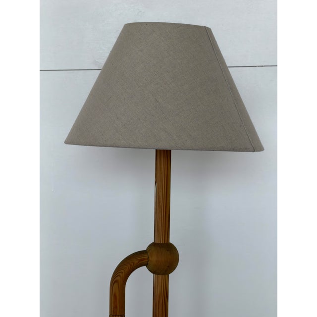 Mid-Century Modern Swedish Adjustable Pine Floor Lamp, 1970s For Sale - Image 3 of 8