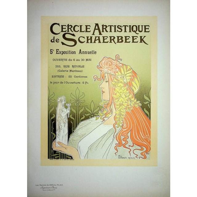 Henri PRIVAT-LIVEMONT, Muse, 1897, Lithograph For Sale - Image 6 of 6