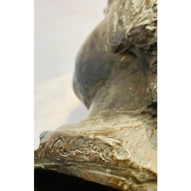 Vintage Limited Edition 1958 Reproduction Sculpture ‘Head of Coco’ (1908) by Pierre-August Renoir by Alva Museum Replicas For Sale - Image 9 of 12