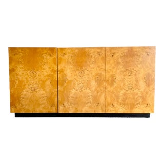 Mid Century Modern Burl Wood Credenza by Dillingham Mfg. For Sale