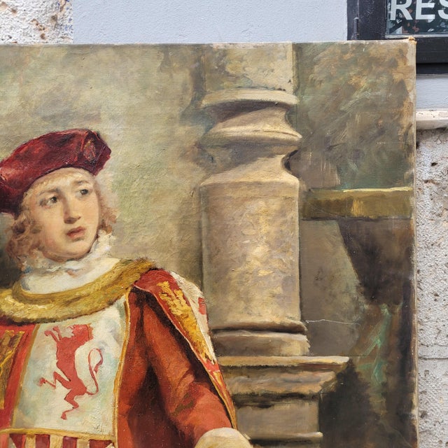 Late 19th Century José Alcázar Tejedor, Macero Castellano, 1880, Oil on Canvas For Sale - Image 5 of 18