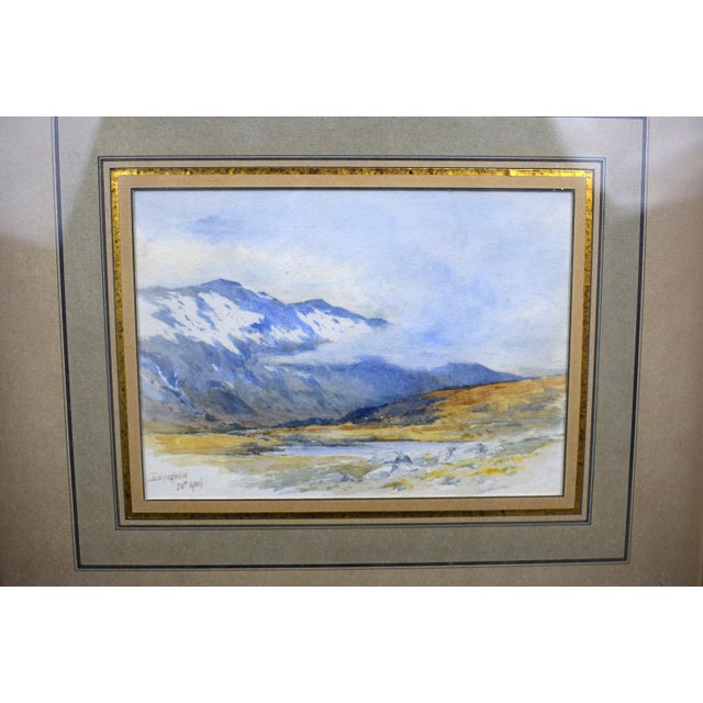 Traditional Mid 20th Century Dalnaspidal Scottish Landscape Watercolour For Sale - Image 3 of 4