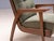 Vintage Lounge Chairs with Wooden Frames and Green Upholstery, 1950s, Set of 2 For Sale - Image 4 of 9