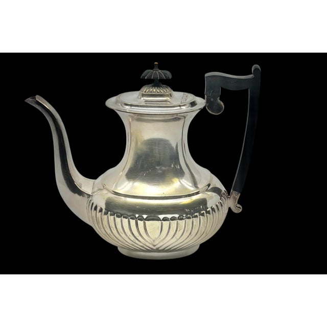 Victorian Antique William Adam’s Sheffield Silver Plated Five-Piece Coffee & Tea Service For Sale - Image 3 of 16