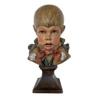 Terracotta Bust of the Sulker, 1800s For Sale
