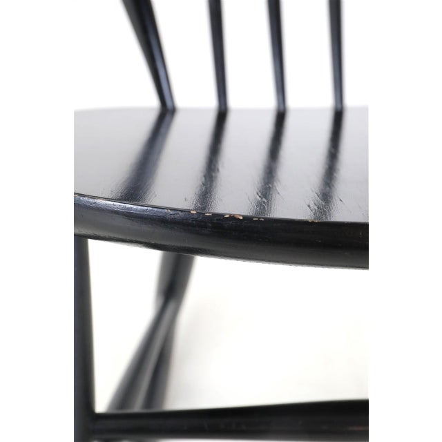 Black IW 3 Rocking Chair by Illum Wikkelsø for Niels Eilersen, 1960s For Sale - Image 13 of 18