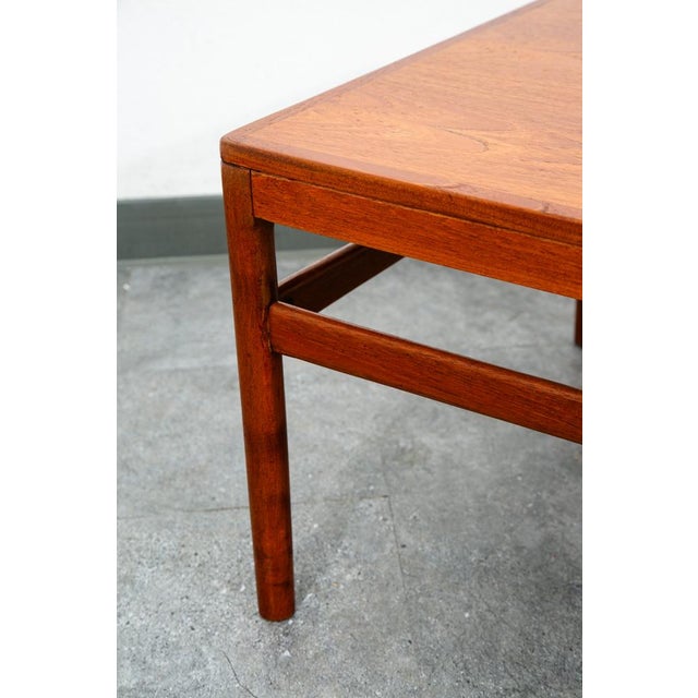 Wood Mid Century Danish Modern Coffee Table Solid Teak Denmark Surfboard MCM Vintage For Sale - Image 7 of 12