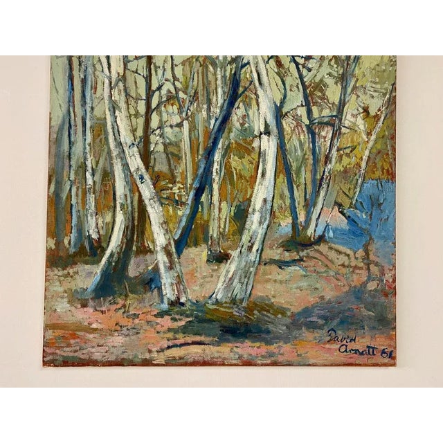 Trees, 1960s, Oil on Canvas, Framed For Sale - Image 4 of 10