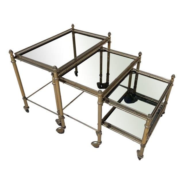 Nesting Tables from Maison Jansen, Set of 3 For Sale