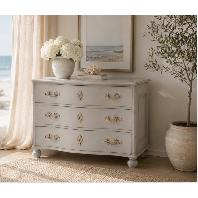 Antique French Commode — Scandinavian Grey Wash For Sale - Image 4 of 4