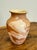 Vintage Brown and White Swirl Handmade Sevierville Tennessee Pottery Vase For Sale - Image 4 of 8