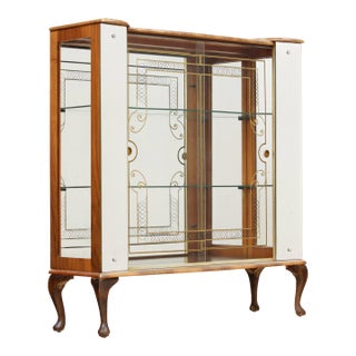 Vintage 1950s Atomic Curio Display Cabinet For Sale