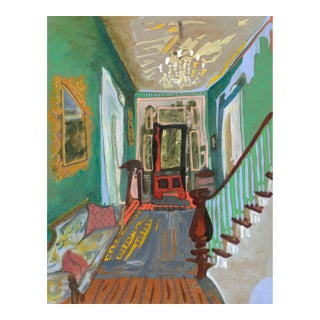 535 Lowerline St. No. 201 /// House Portrait Watercolor and Acrylic Painting on Panel by Erika Stearly For Sale