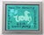Classical Sea Horse Painted in sea foam green with navy blue lettering. Minimalism, Folk Art, Pop Art, coastal, nautical,...