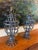 Vintage Hand-Forged Wrought Iron Basket Form Table Lamps, a Pair For Sale - Image 4 of 10