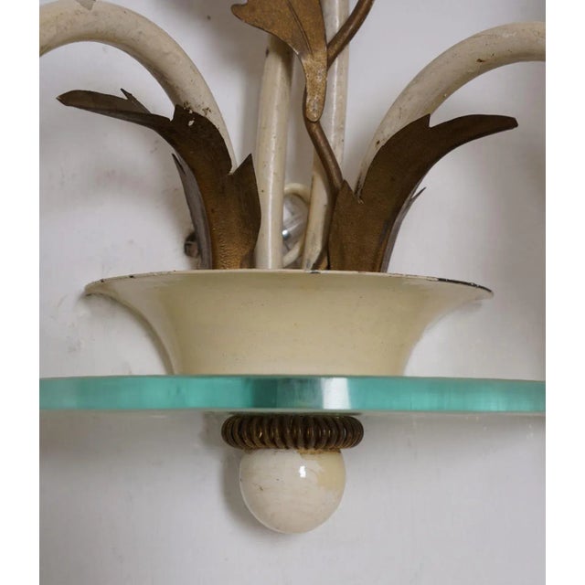 Glass Swedish Modern Wall Lamp, 1940s For Sale - Image 7 of 9