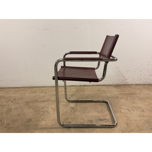 MG5 Cantilever Chair in Leather by Mart Stam for Matteo Grassi, 1970s For Sale - Image 3 of 15