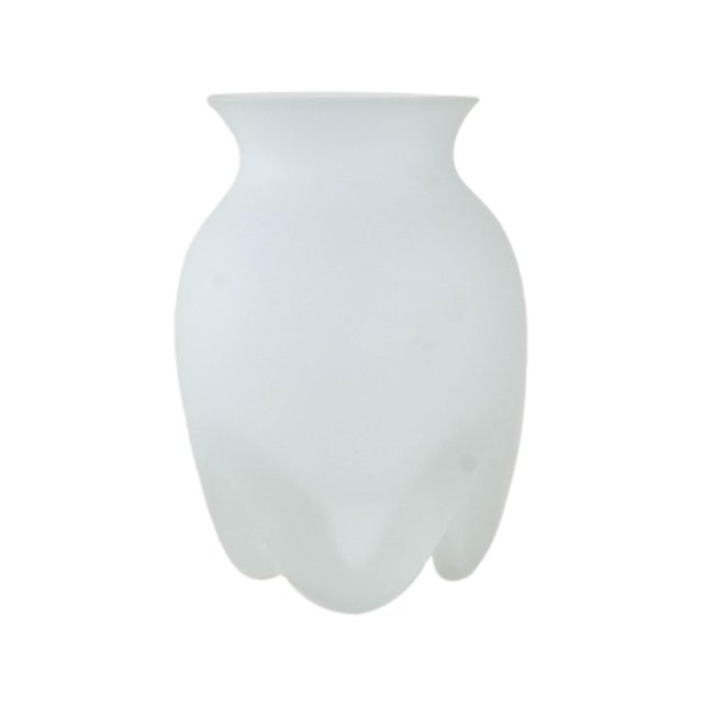 White Vintage Danish Glass Vase by Lin Utzon for Rosendahl, 2000s For Sale - Image 8 of 8