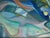Textile Vintage Brazilian Abstract Fish Oil on Canvas Painting, Signed Claudia E., Framed For Sale - Image 7 of 8
