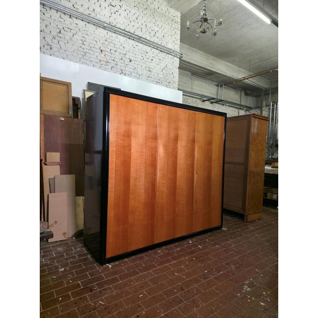 1930s Art Deco Wardrobe and Hanging Cabinet, 1930s For Sale - Image 5 of 10