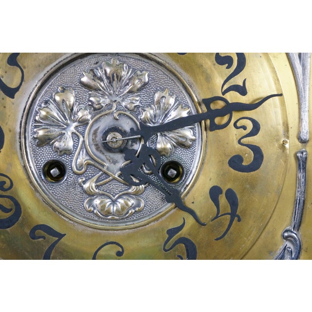 Antique Art Nouveau German Black Forest Jugendstil Walnut Regulator Wall Clock For Sale - Image 12 of 18