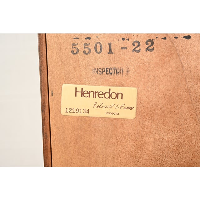 Henredon Georgian Carved Mahogany Breakfront Bookcase Cabinet For Sale - Image 15 of 16