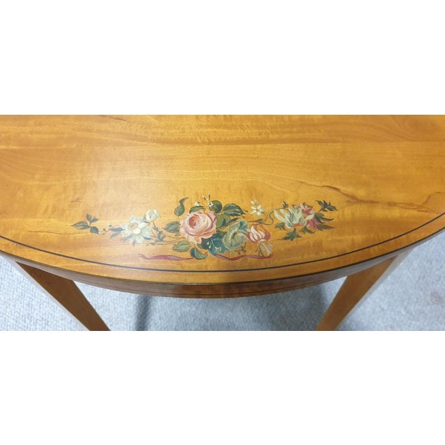 Vintage Satinwood Painted Occasional Table For Sale - Image 4 of 7