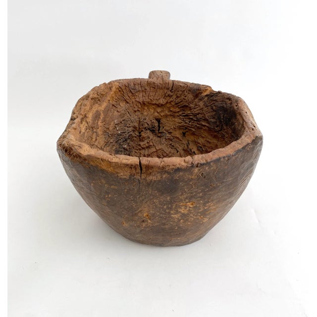 Early 20th Century Antique Teak Hand-Sculpted Bowl For Sale - Image 5 of 10