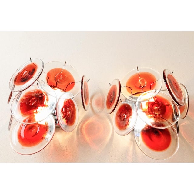 Vintage Italian Murano Glass Wall Lamps, 1970s, Set of 2 For Sale - Image 14 of 17