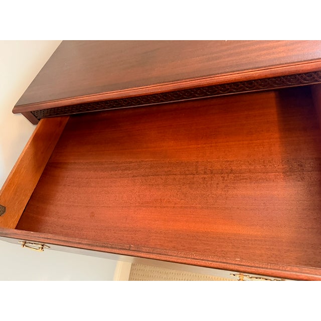 Antique Chippendale Solid Mahogany Highboy Dresser by Northern Furniture Co For Sale - Image 13 of 18