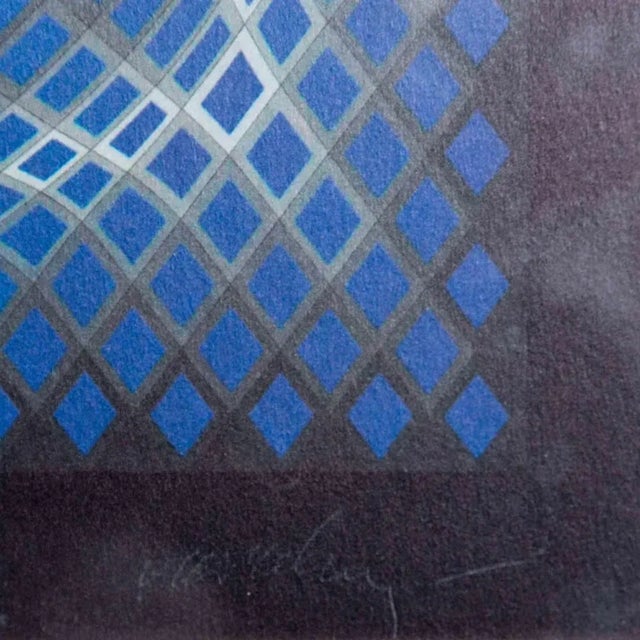 Contemporary Victor Vasarely, Lattice, Screen Print, 1980s For Sale - Image 3 of 4
