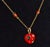 Aaron Basha 18k Gold Diamond Enamel Ladybug Puffy Heart Pendant Necklace For Sale - Image 12 of 14