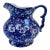 Vintage English Victoria Ware Ironstone Blue & White Pitcher For Sale