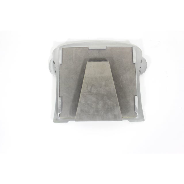 Vintage Art Nouveau Pewter Picture Frame 5.5”x6” Large, Three Photo Seagull Canada, Easel, Table Top Photograph Portrait Pf 901 For Sale - Image 4 of 11