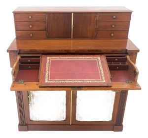 Very Fine Antique Dovetailed Leather top Letter Secretary Desk Chest of Drawers