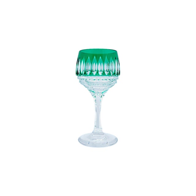 Italian Colored Cut Crystal Liqueur Glasses from Artigianato Italiano, 1980s, Set of 6 For Sale - Image 12 of 12