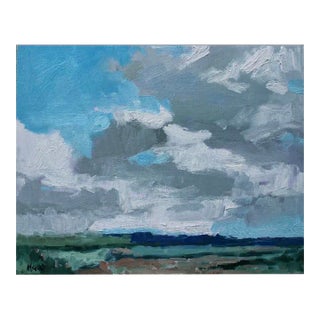 Southwest Desert Landscape With Dramatic Clouds – Oil Painting For Sale