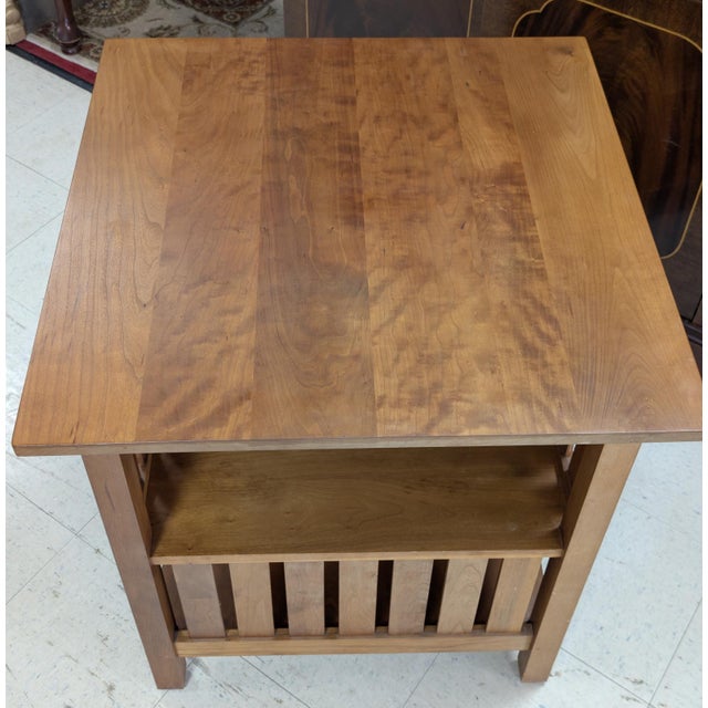 Arts & Crafts Stickley Mission Cherry Wood Book Table For Sale - Image 3 of 9