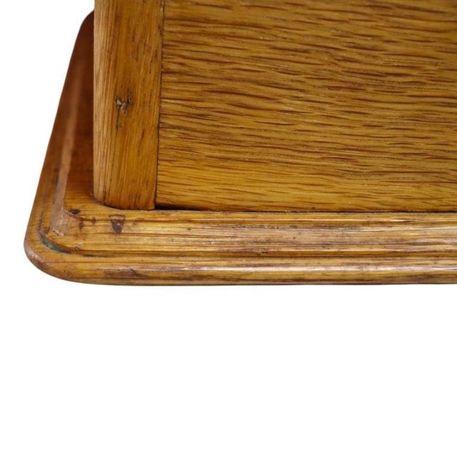 Tan 1910s Waddell Wooden Ware Works Oak Country Store Display Case & Cash Register Drawer For Sale - Image 8 of 16