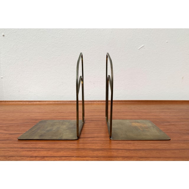 Mid-Century Modern Mid-Century Art Deco Brass Bookends, Set of 2 For Sale - Image 3 of 18