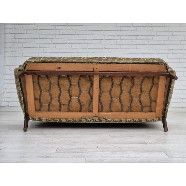 Danish 2 Seater Sofa in Velour by Fritz Hansen, 1950s For Sale - Image 14 of 18