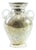 Mid-20th Century Crackled Glass Vase with Silver Mirror Finish For Sale