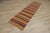 Tribal 1970s Turkish Orange Striped Runner Rug For Sale - Image 3 of 13