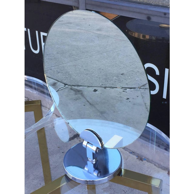 Charles Hollis Jones Charles Hollis Jones Swivel Vanity or Table Round Mirror For Sale - Image 4 of 7