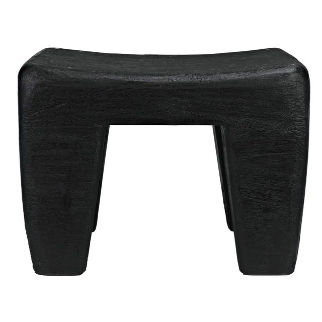 Mid-Century Modern NOIR Sumo Stool, Black Burnt For Sale - Image 3 of 5