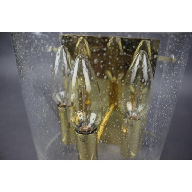 Brass and Bubble Glass Wall Lamp, Germany, 1970s For Sale - Image 11 of 16