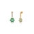 3.02Ct Floral Emerald & Diamond Dangle Earrings in 18k Gold Gift for Her- A Pair For Sale In New York - Image 6 of 12