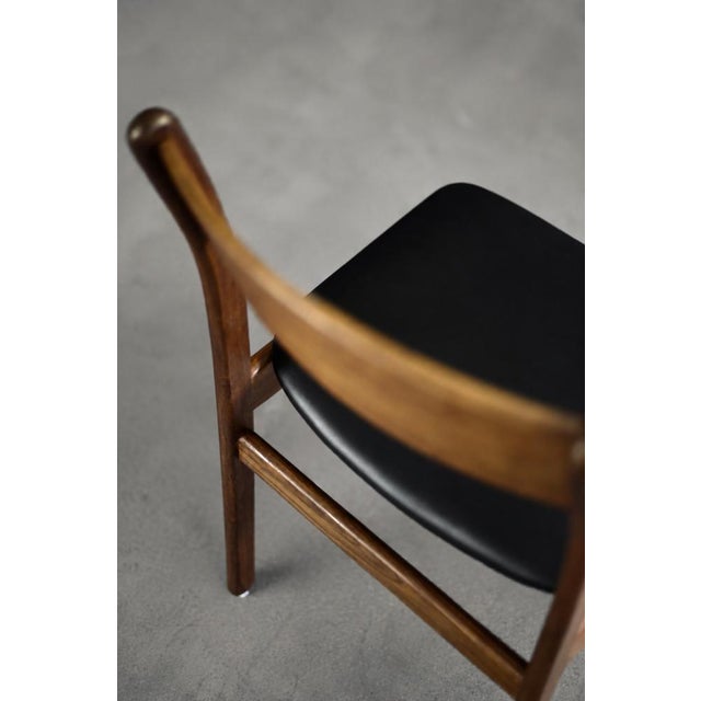 Wood Mid-Century Modern Scandinavian Dining Chairs in Teak and Vinyl, 1960s, Set of 4 For Sale - Image 7 of 18