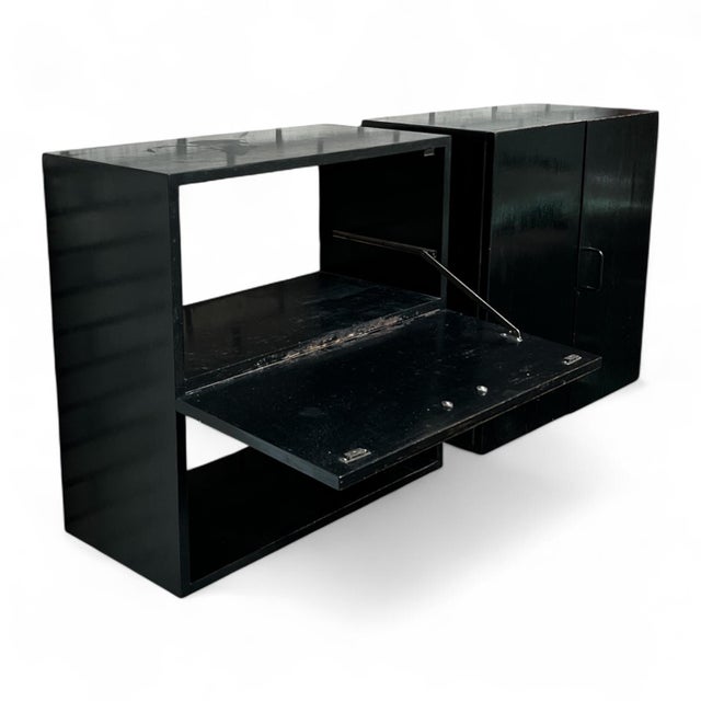 1950s Vintage Black Cabinets by Wim Den Boon, 1950s, Set of 2 For Sale - Image 5 of 14